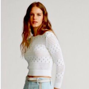 Polo Ralph Lauren Cropped Waste Sweater